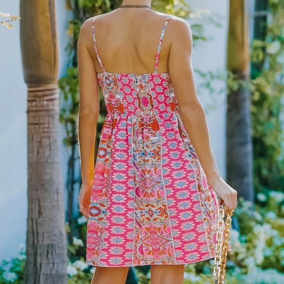 VACAY VIBES Paisley Print Dress pink - Picture 6 of 8